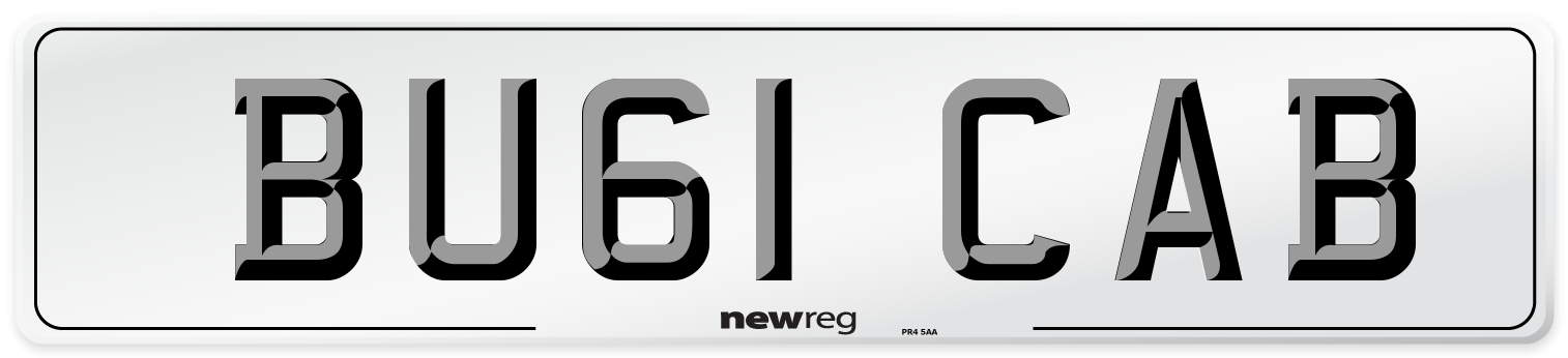 BU61 CAB Number Plate from New Reg